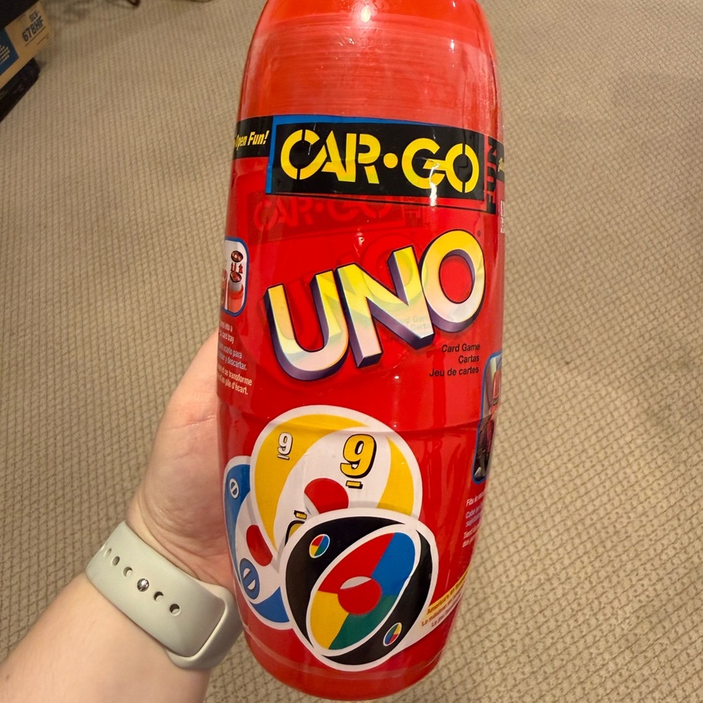 UNO Card Game in Red Travel Case
